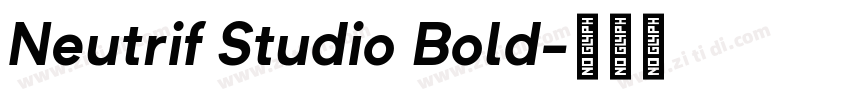 Neutrif Studio Bold字体转换